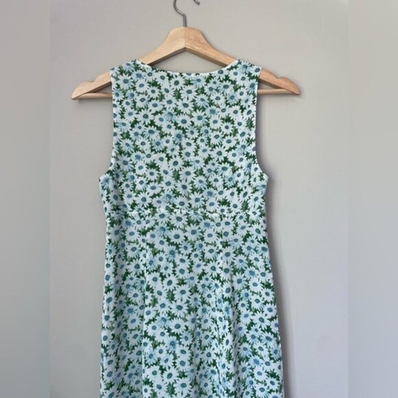 NEW Reformation Ceara Midi Dress Daisy Meadow Green Floral | US 0 UK 4 - Picture 16 of 16